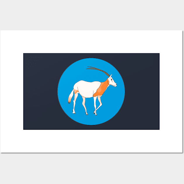 Scimitar-Horned Oryx Wall Art by OTLArtwork